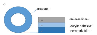 두 배 기지개된 방열 폴리이미드 테이프 낮은 접착 호박색 색깔 0